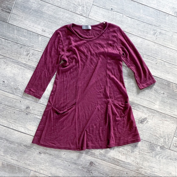 Maroon Sweater Dress - Picture 2 of 12